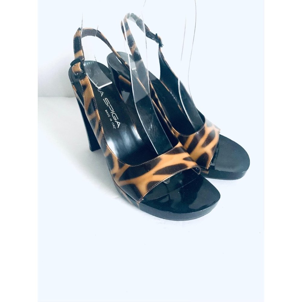 Via Spiga animal print patent leather heels 7